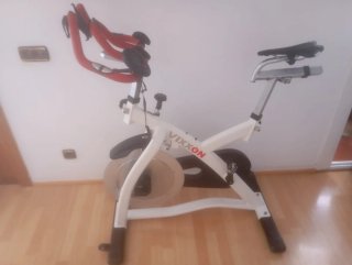 Bicicleta Spinning Vixxon Blanca y Roja