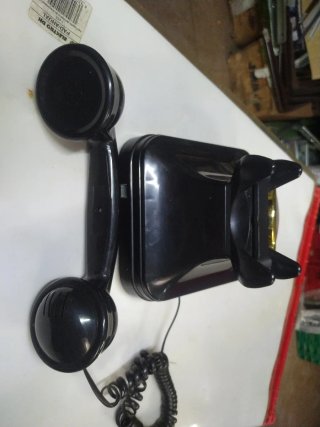 Reloj Teléfono Antiguo Decorativo Negro