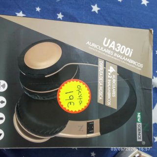 Cascos Bluetooth New Science UA300i Dorados y Blan