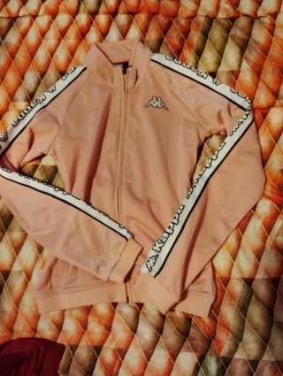 Tuta Kappa ragazza rosa e bordeaux