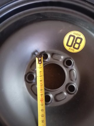 Rueda de repuesto coche 80km/h