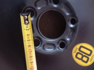 Rueda de repuesto coche 80km/h