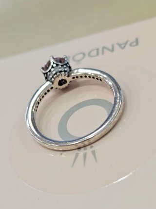 Anillo Pandora Solitario Rosa Talla 52+caja