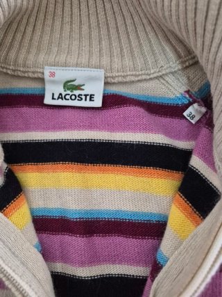 Jersey Lacoste rayas multicolor cremallera
