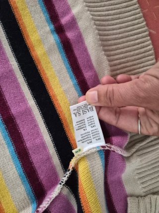 Jersey Lacoste rayas multicolor cremallera