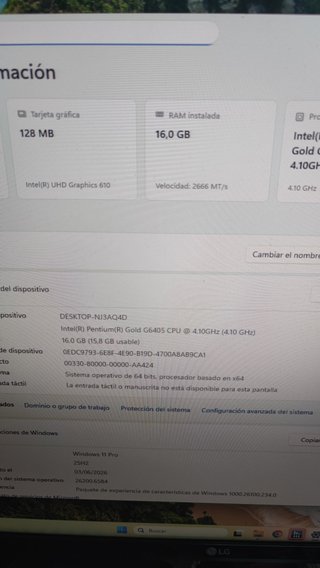 PC G6405 | GT1030 2GB | 16GB RAM | SSD