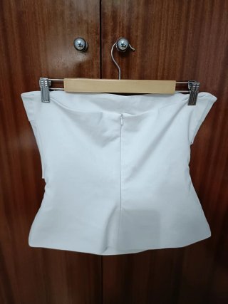 Top Zara Blanco roto Talla L