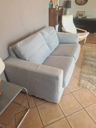 Sofá de 2 plazas gris