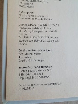 El Gatopardo - G. Tomasi di Lampedusa
