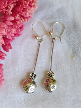 Pendientes fantasía corazón plata