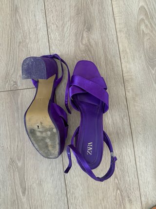 Sandalias Zara Moradas Tacon