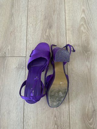 Sandalias Zara Moradas Tacon