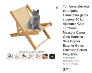 Tumbona/hamaca para perros y gatos.