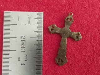 Cruz de bronce antigua c.1900
