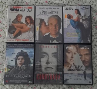 Lote 6 Películas DVD (Bruce Willis, Kevin Kline, e
