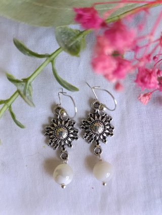 Pendientes fantasía sol y perla