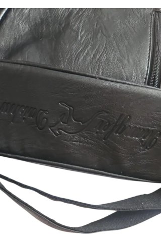 Mochila Cuero PU Negra y Marrón