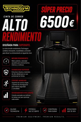Technogym SKILLRUN Cinta de Correr Alto Rendimient