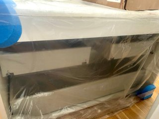 Mueble baño suspendido con lavabo y espejo Blanco