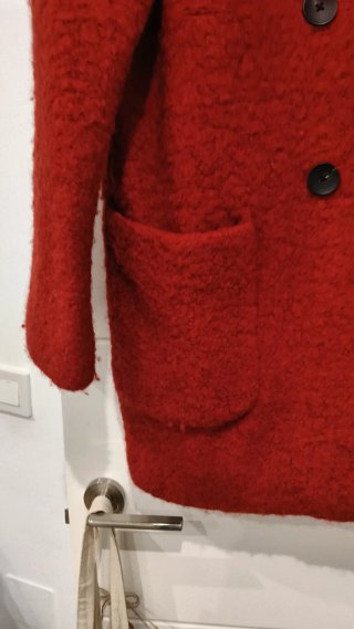 Abrigo Bershka Rojo