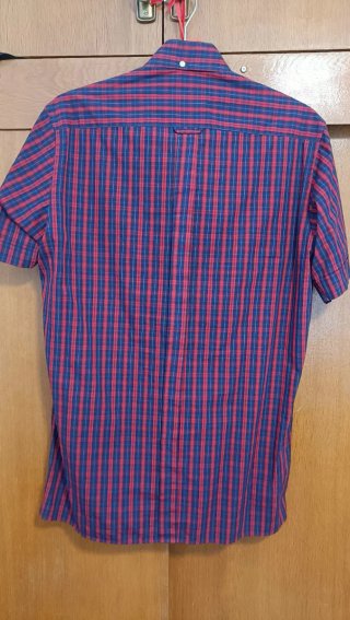 Camisa Britac cuadros azul y rojo