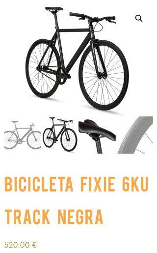Bicicleta Fixie 6KU Urban Track Negra talla 53 M