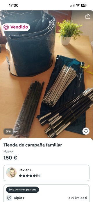 Tienda de campaña familiar 6 personas