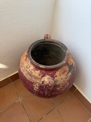 Tinaja de terracota multicolor