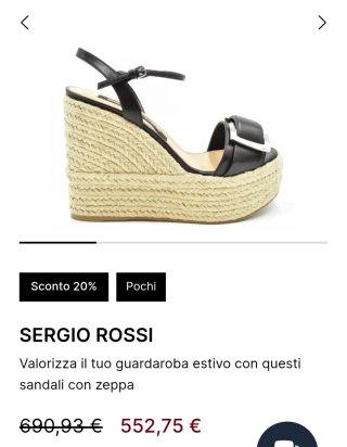 Sandalo con zeppa Sergio Rossi