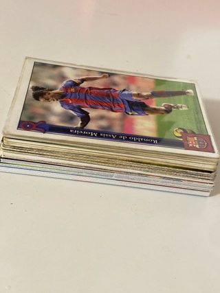Lote cromos fútbol retro Ronaldinho 2006, etc.