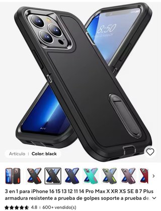 Custodia Amon Case iPhone X/XS Nero