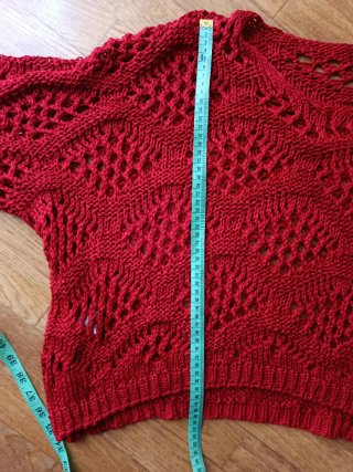 Jersey calado rojo talla única