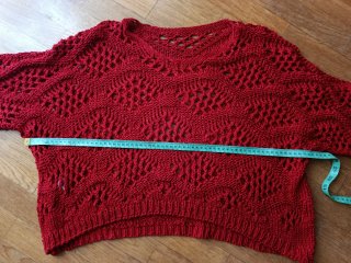Jersey calado rojo talla única