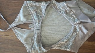 Body Intimissimi lentejuelas plateadas