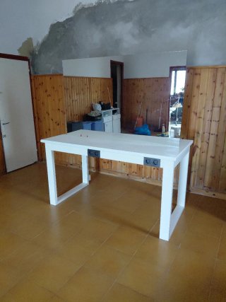 Tocador mueble peluqueria blanco.