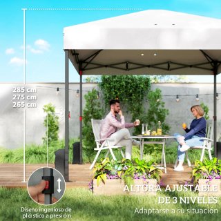 Carpa Pop-up 3x3m c/3 Paredes y 2 Ventanas
