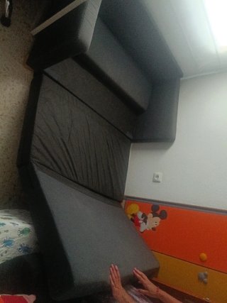 Sofá Cama 2 Plazas Tela Gris