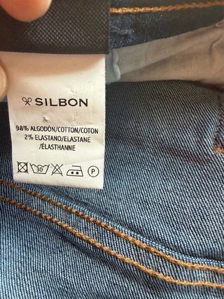 Pantalón vaquero Silbon Talla 44 Azul