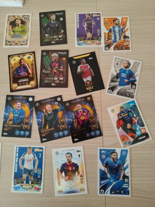 48 Cartas Topp Match Attax 29 comunes + 19 especia