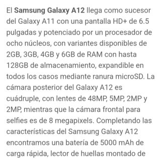 GALAXY A 12 4+2/64CON TICKET Y GARANTIA