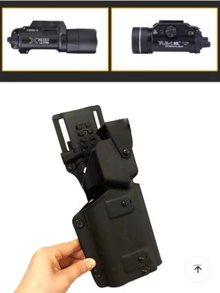 Funda táctica para pistola con linterna
