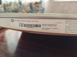 Monitor HP 24fw 23.8"-Funcionava há 1 ano-Sem cabo