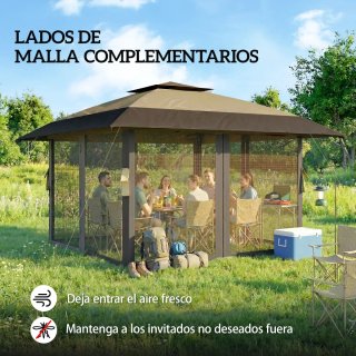 Carpa Plegable 4x4m Doble Techo