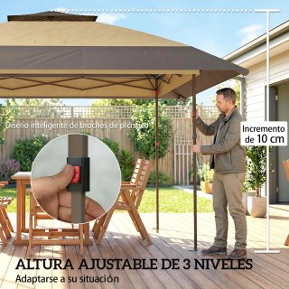 Carpa Plegable 4x4m Doble Techo