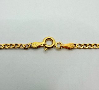 Cadena Alternada de oro de 18k, 3 g, 52.5 cm.