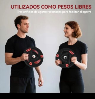 Barra olímpica + discos 15kg