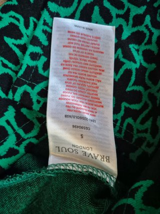 Vestito verde con fantasia nera Brave Soul