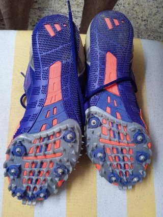Zapatillas Adidas Clavos Talla 44 Azul Naranja