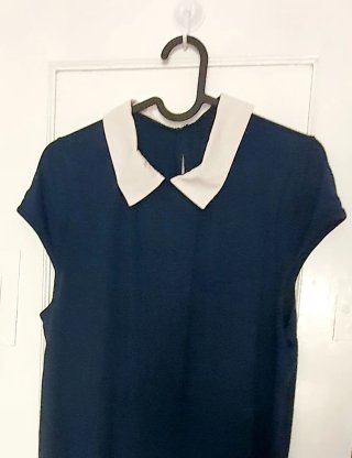 Vestido estilo marinero azul y blanco
