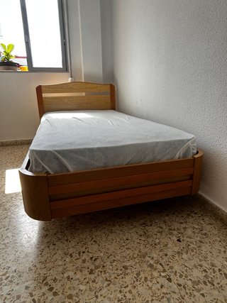 Cama individual madera 90x190 + COLCHON